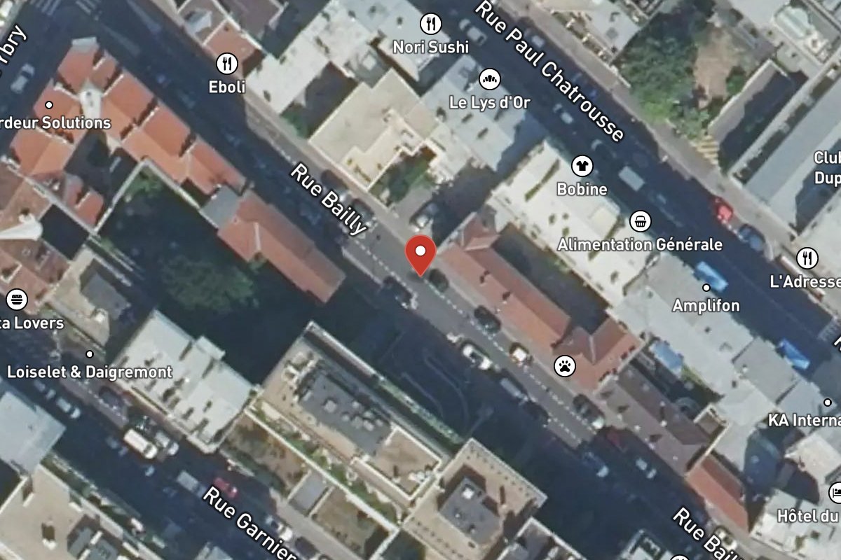 Vue satellite — Rue Bailly