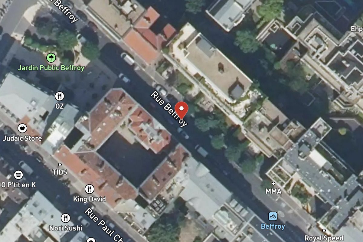 Vue satellite — Rue Beffroy