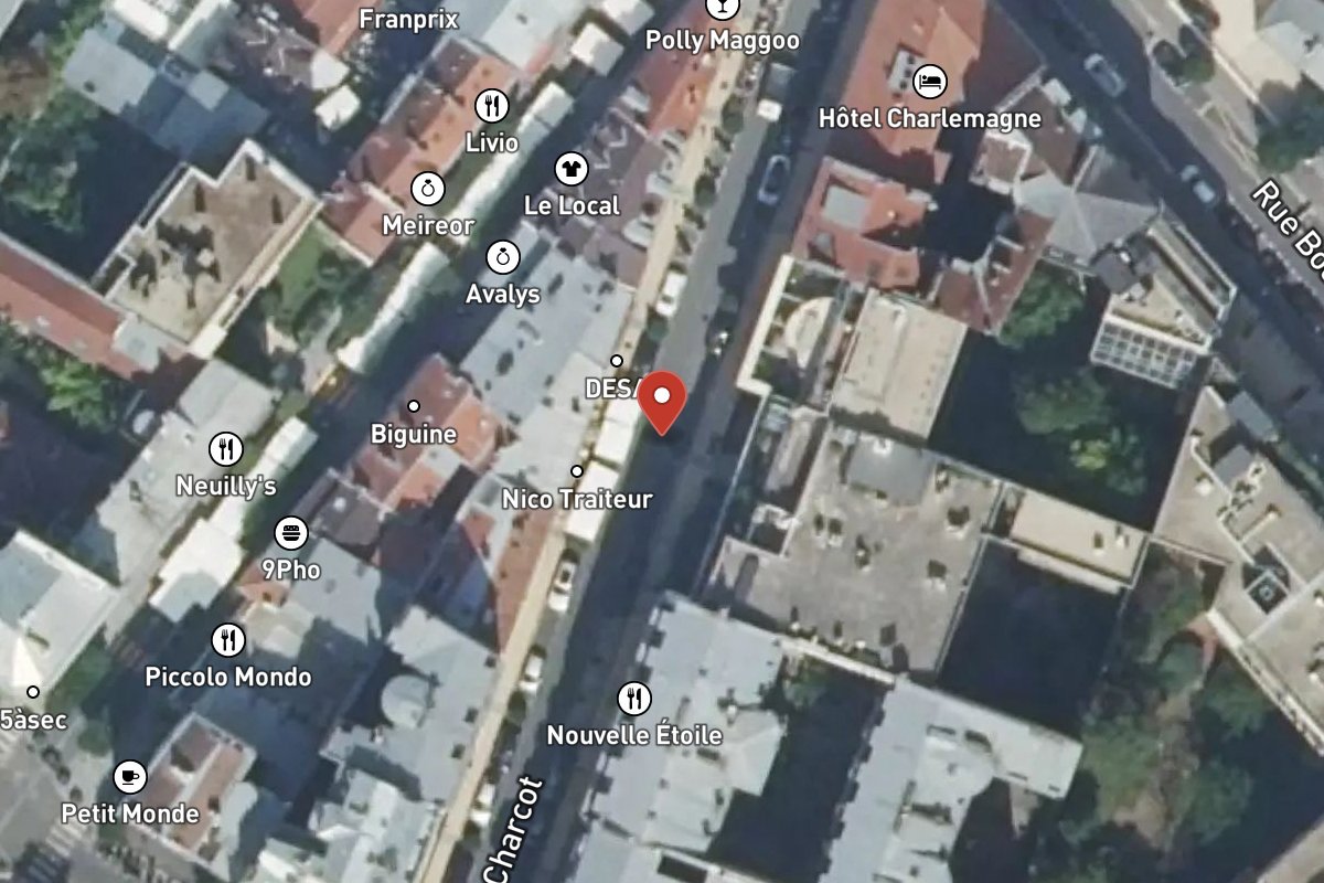 Vue satellite — Rue Charcot