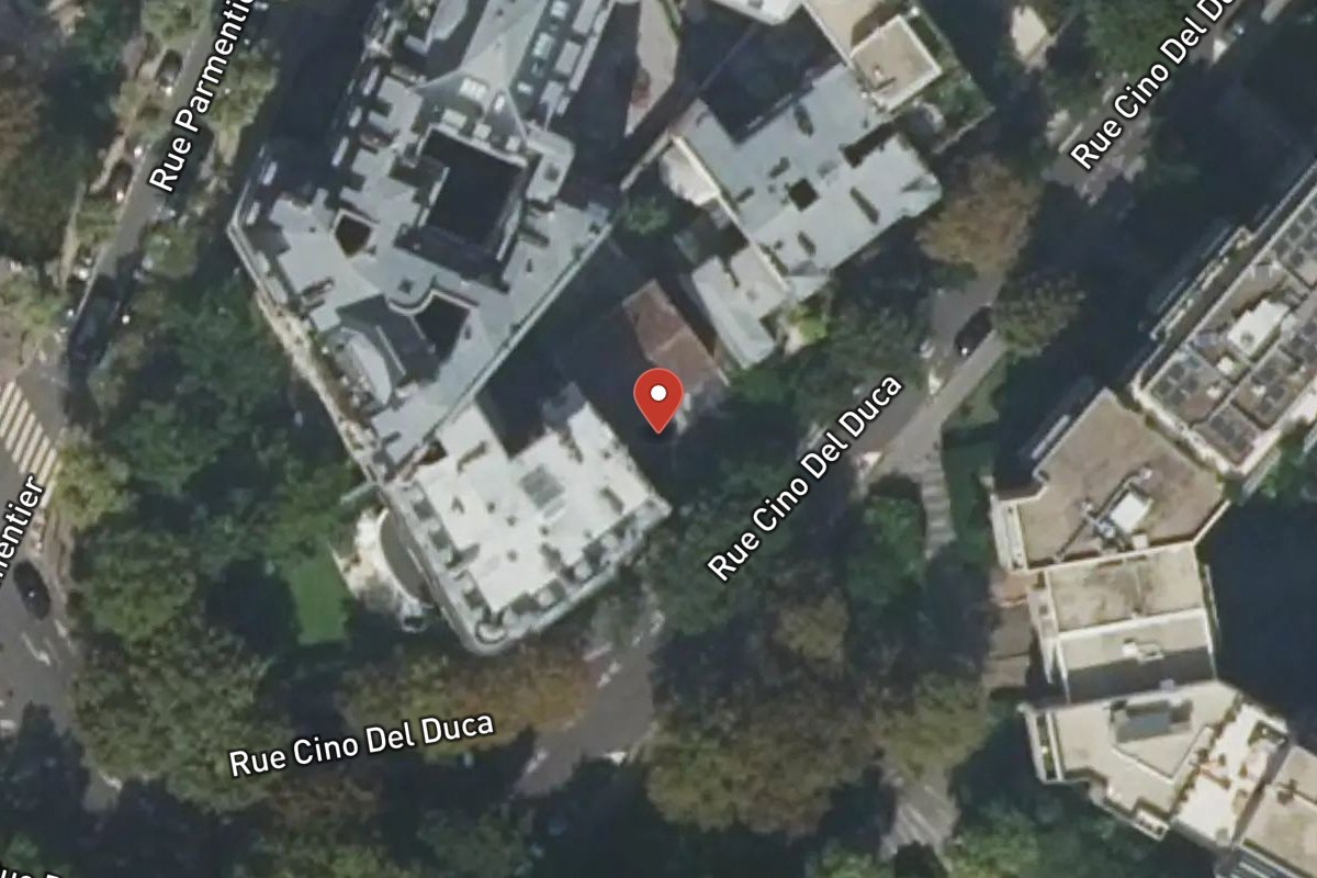 Vue satellite — Rue Cino Del Duca