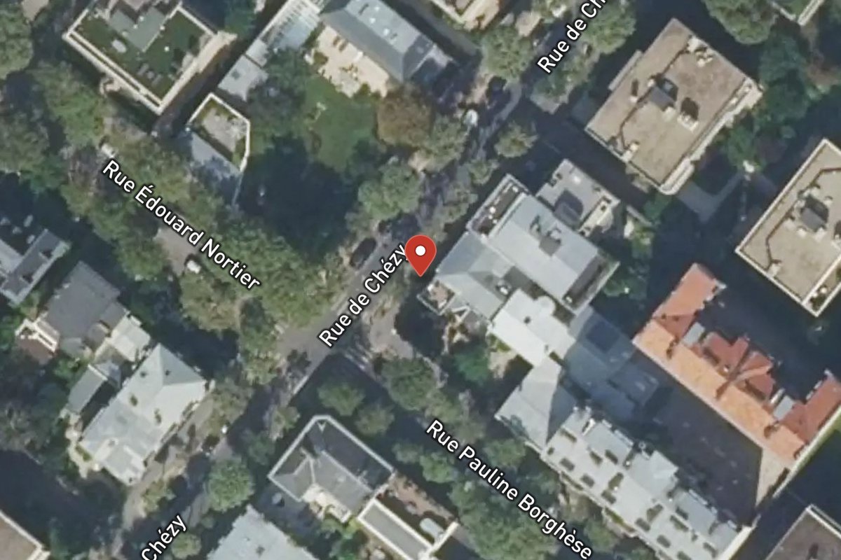 Vue satellite — Rue de Chézy