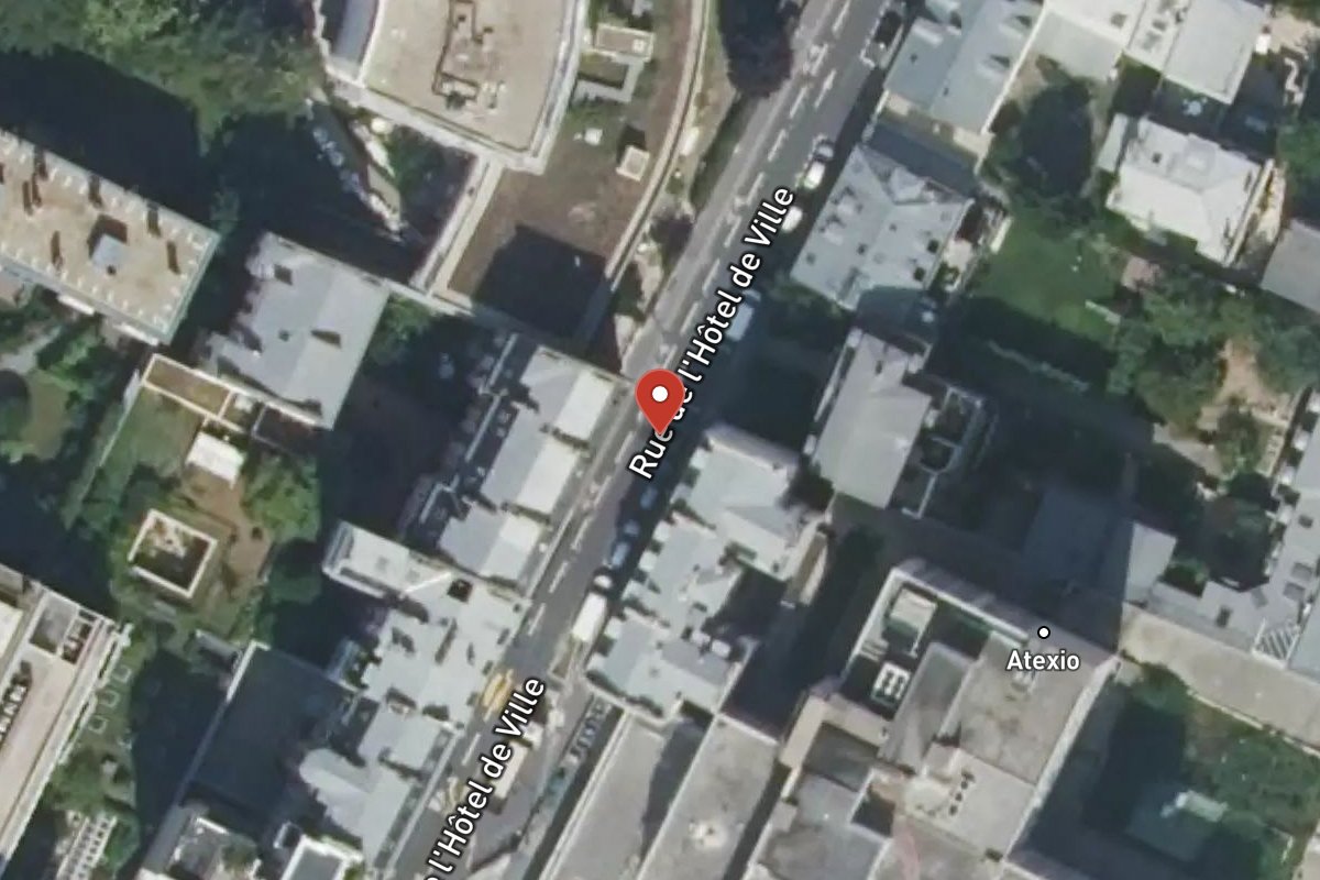 Vue satellite — Rue de l'Hôtel de Ville