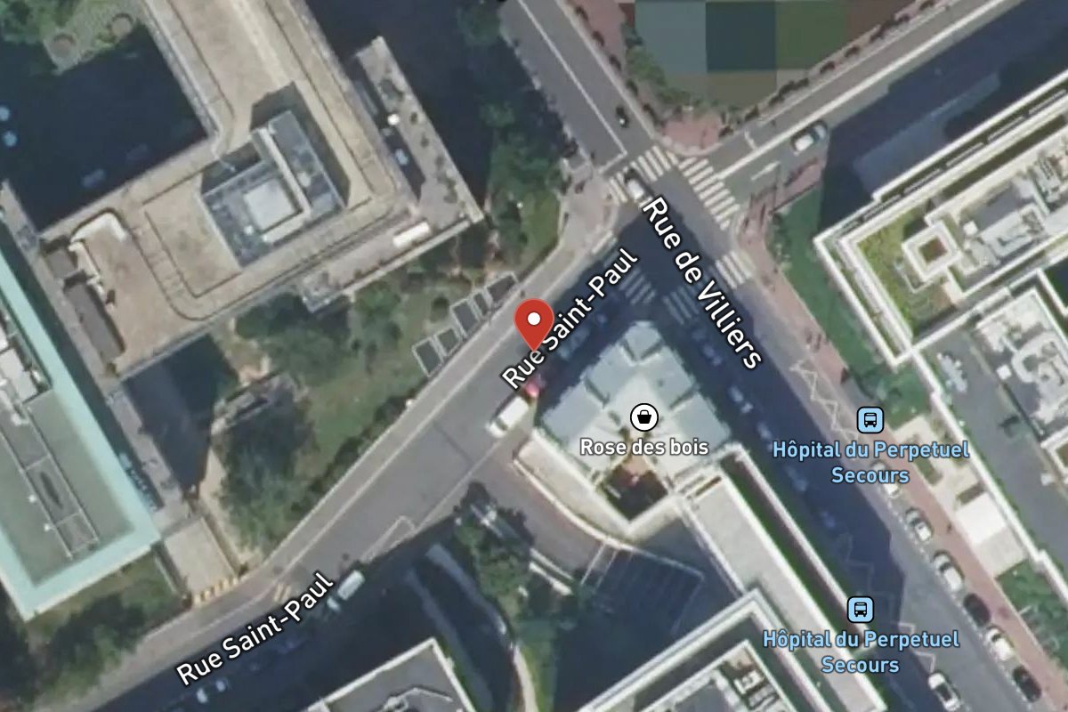 Vue satellite — Rue de Villiers