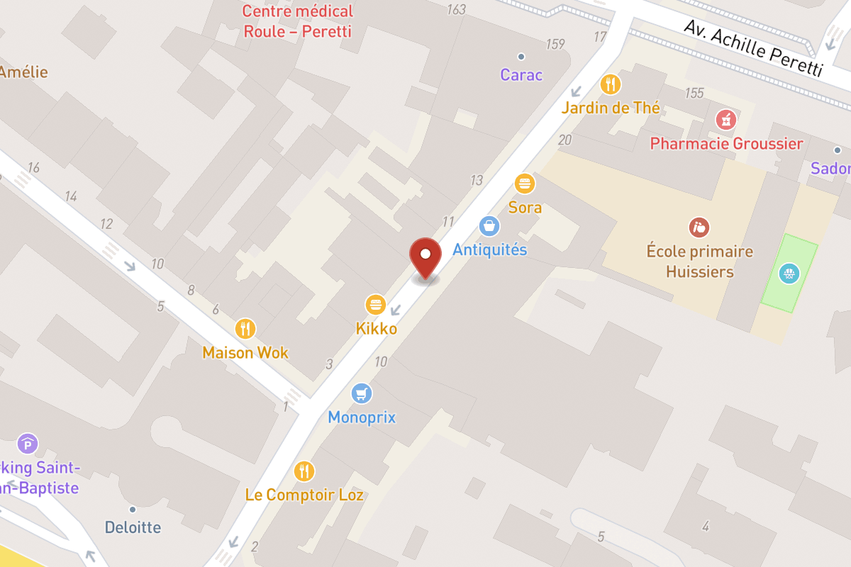 Plan de situation — Rue des Huissiers