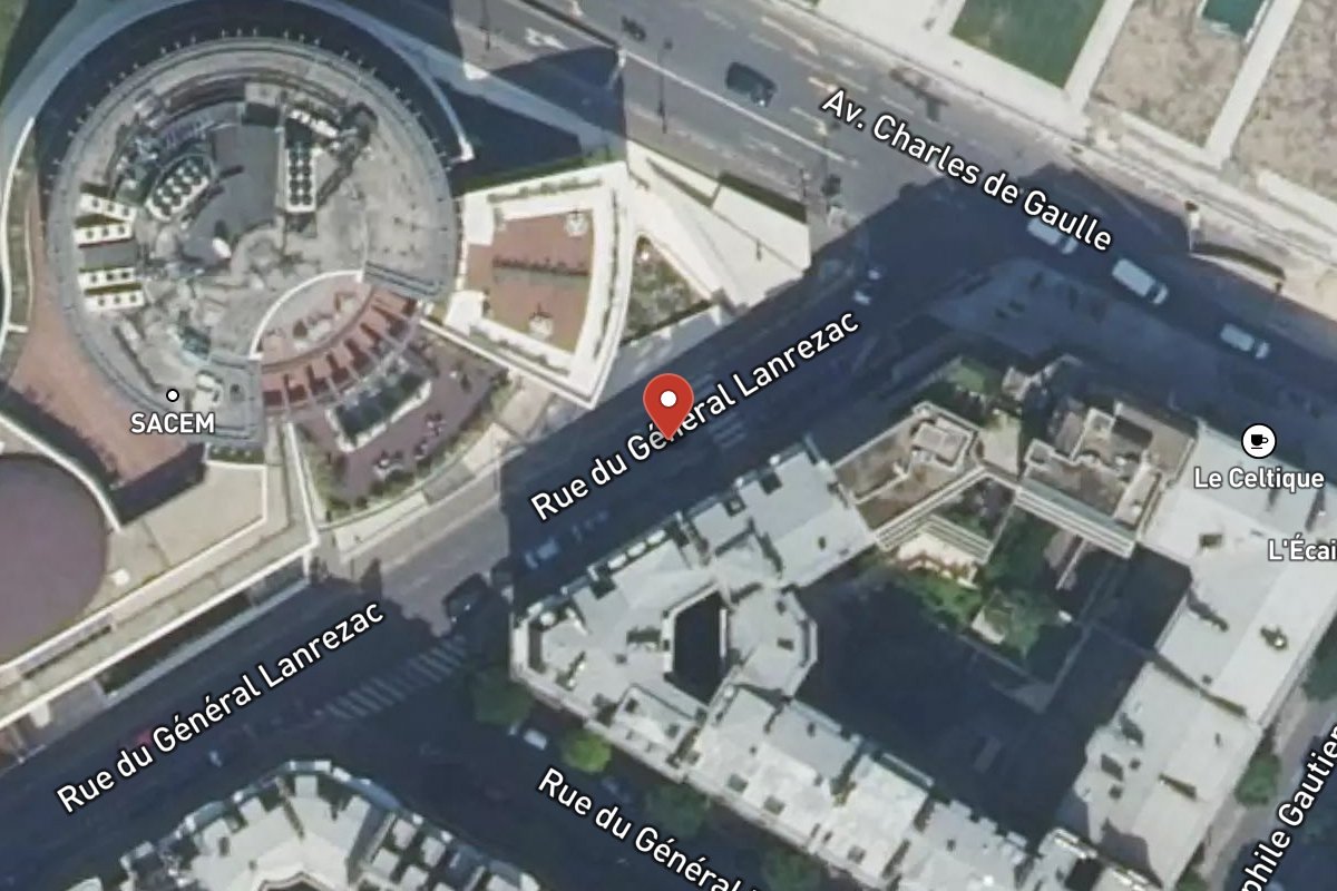 Vue satellite — Rue du Général Lanrezac
