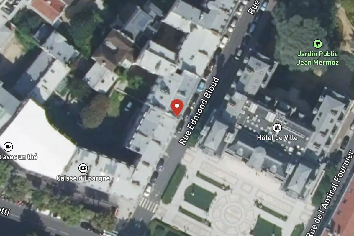 Vue satellite — Rue Edmond Bloud