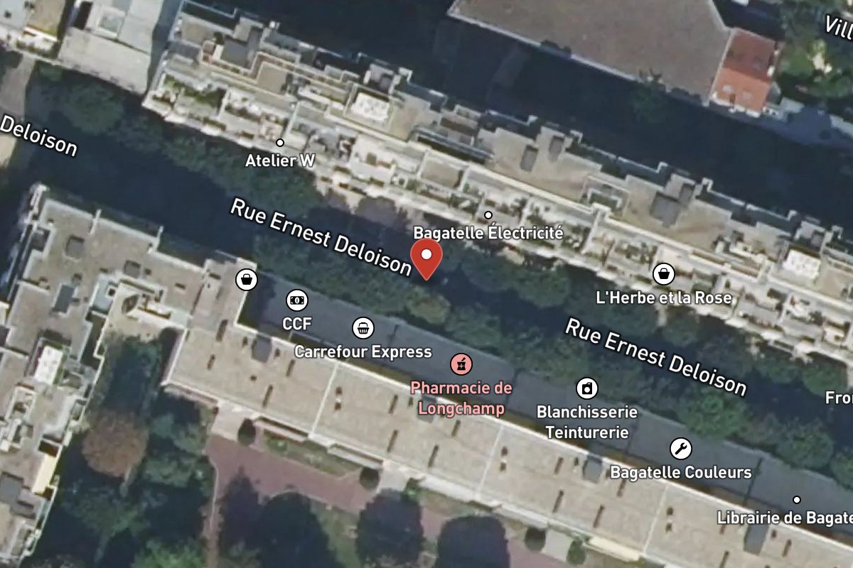 Vue satellite — Rue Ernest Deloison
