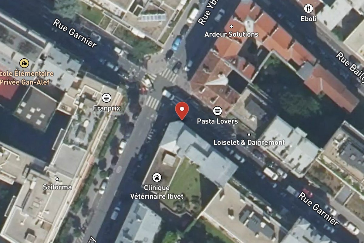 Vue satellite — Rue Garnier