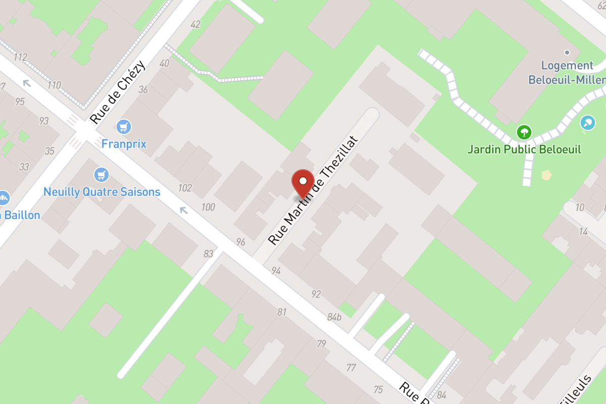 Plan de situation — Rue Martin de Thézillat