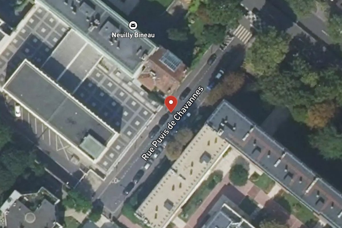 Vue satellite — Rue Puvis de Chavannes