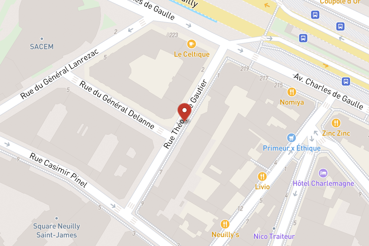 Plan de situation — Rue Théophile Gautier