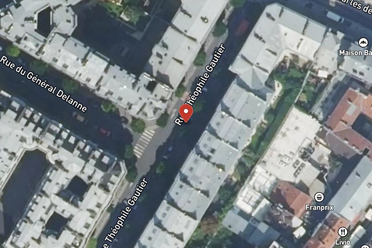 Vue satellite — Rue Théophile Gautier