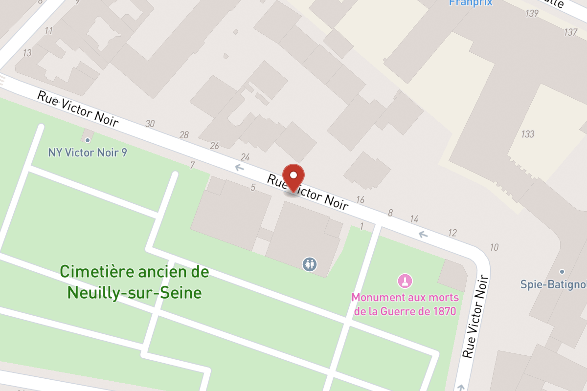 Plan de situation — Rue Victor Noir