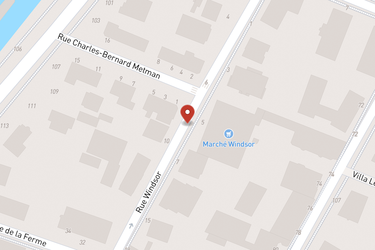 Plan de situation — Rue Windsor