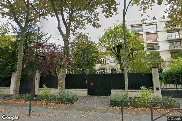Vue Google Street View du 74 Avenue Bineau