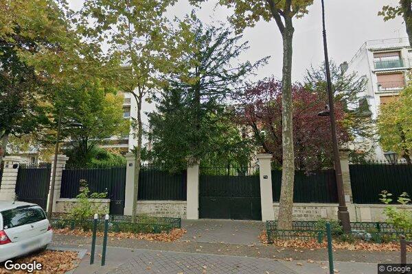 Vue Google Street View du 76 Avenue Bineau