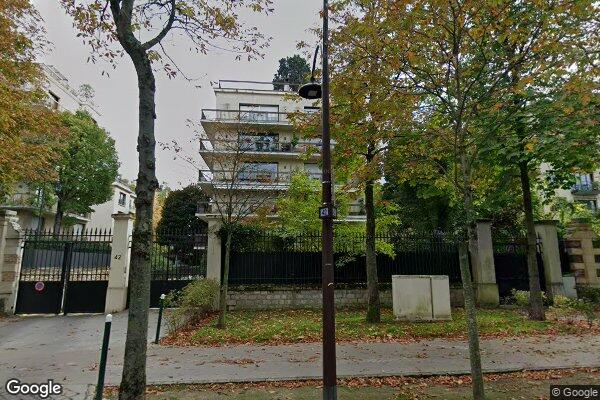 Vue Google Street View du 42 Boulevard de la Saussaye