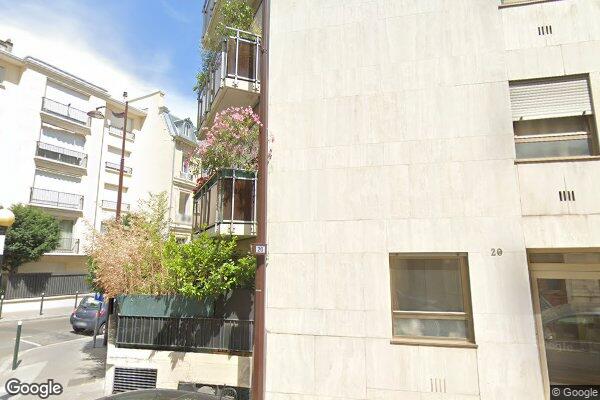 Vue Google Street View du 20 Rue Charles Laffitte