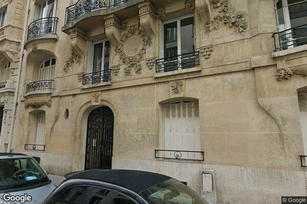 Vue Google Street View du 15 Rue Chartran