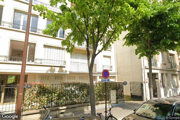 Vue Google Street View du 16 Rue Chauveau