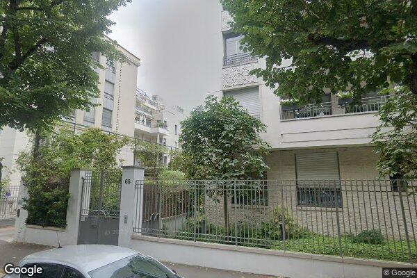 Vue Google Street View du 68 Rue Chauveau