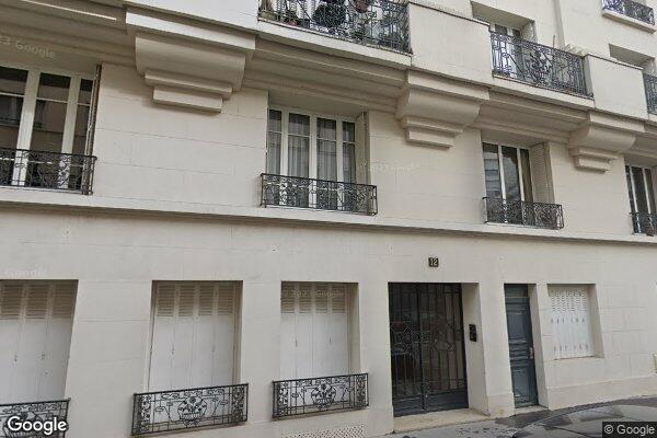 Vue Google Street View du 12 Rue d'Armenonville