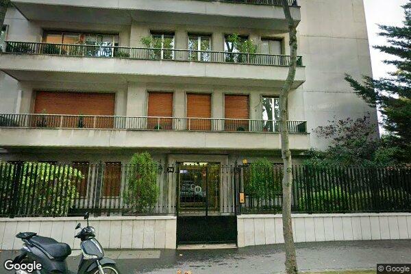 Vue Google Street View du 74 Rue de Chézy