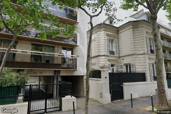 Vue Google Street View du 77 Rue de Chézy