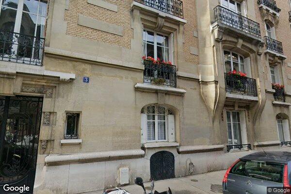 Vue Google Street View du 3 Rue de l’Amiral de Joinville