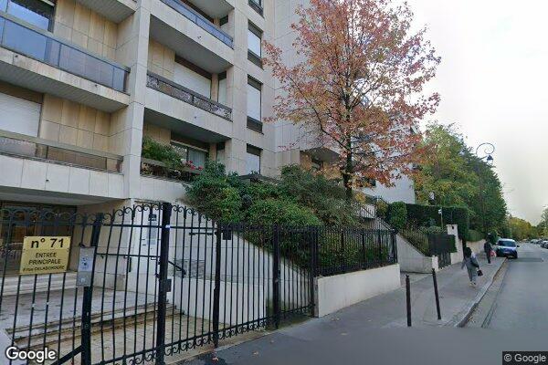 Vue Google Street View du 71 Rue de Longchamp