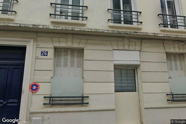 Vue Google Street View du 26 Rue des Poissonniers