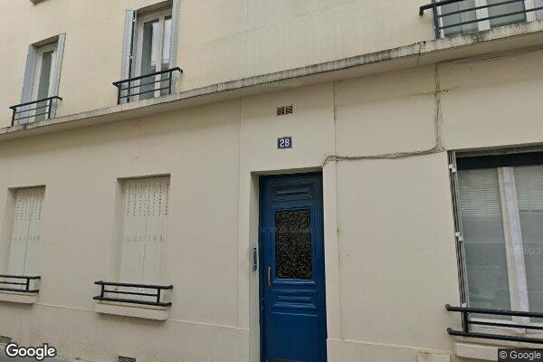 Vue Google Street View du 28 Rue des Poissonniers