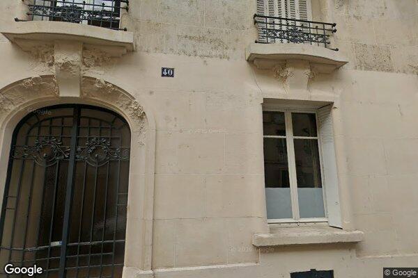 Vue Google Street View du 40 Rue du Bois de Boulogne