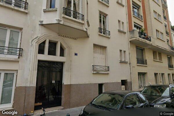Vue Google Street View du 1 Rue Frédéric Passy