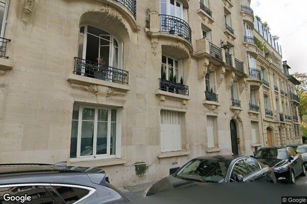 Vue Google Street View du 13 Rue Frédéric Passy