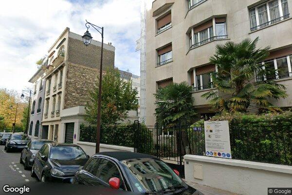 Vue Google Street View du 14 Rue Frédéric Passy