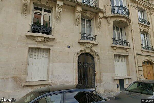 Vue Google Street View du 15 Rue Frédéric Passy