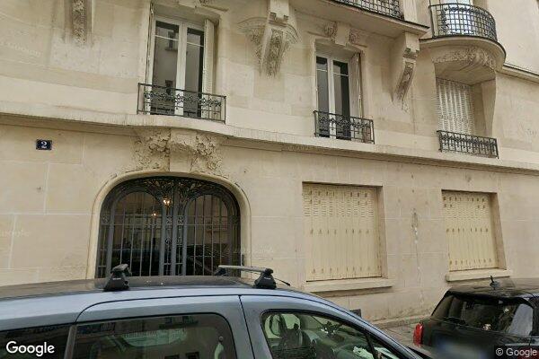 Vue Google Street View du 2 Rue Frédéric Passy