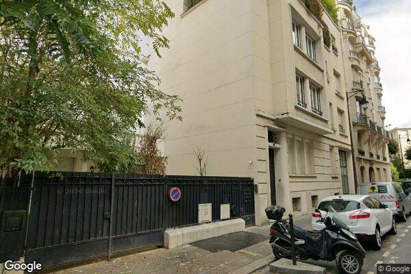 Vue Google Street View du 6 Rue Frédéric Passy