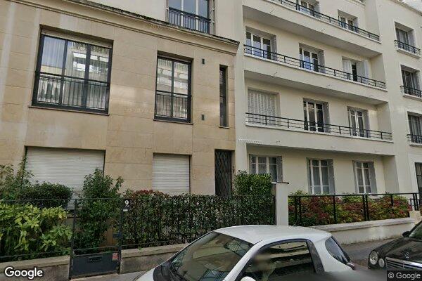 Vue Google Street View du 9 Rue Frédéric Passy