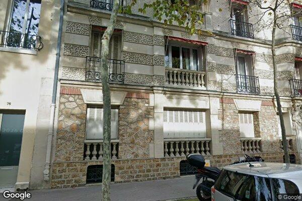 Vue Google Street View du 74 Rue Pauline Borghese