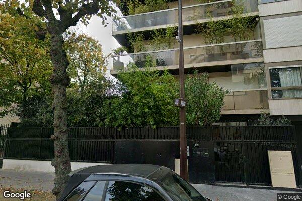 Vue Google Street View du 109 Rue Perronet