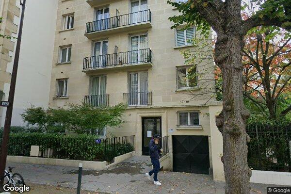 Vue Google Street View du 117 Rue Perronet