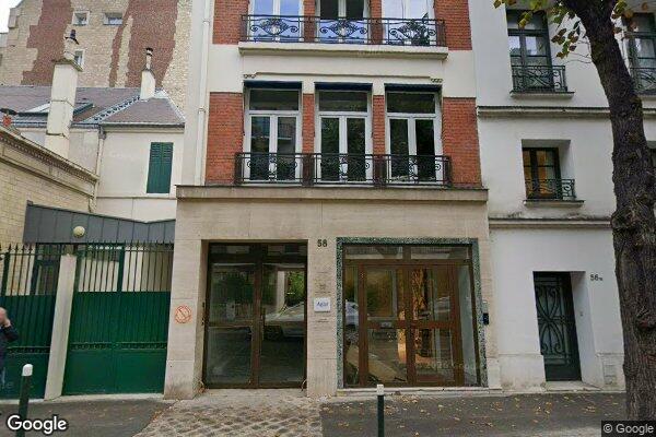 Vue Google Street View du 58 Rue Perronet