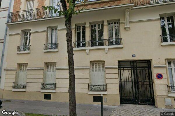 Vue Google Street View du 81 Rue Perronet